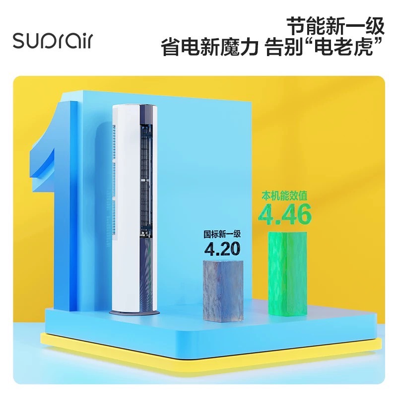 【海尔智家】小超人空调3匹新一级立式柜机客厅省电空调72fcc81