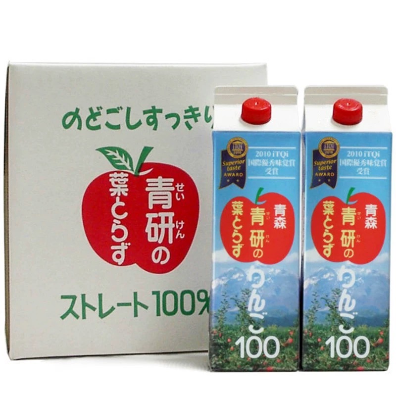 日本进口青森县青研苹果汁1L*12盒/箱 保质期2025.8.30 年后发货