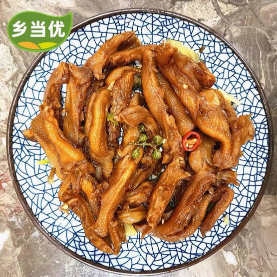 乡当优藤椒无骨鸭掌300g30包卤味鸭爪酸甜辣零食小吃熟食店凉拌菜