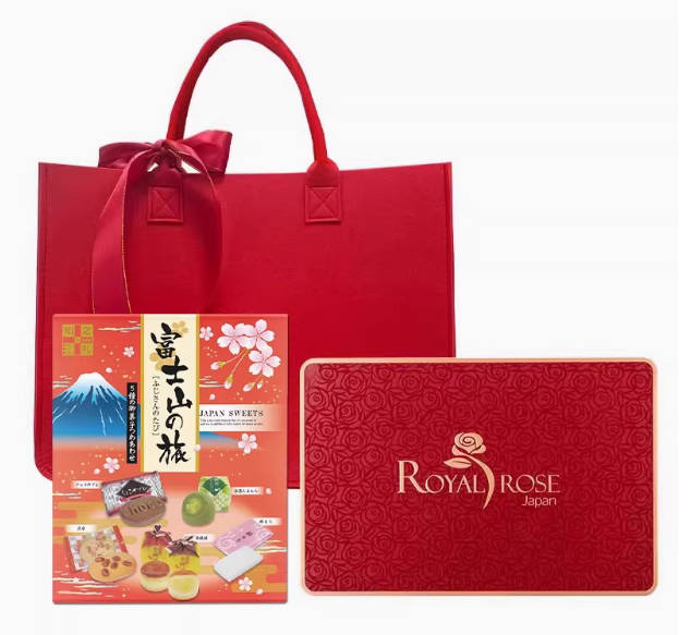 女神节高端伴手礼篮_royalrose日本进口巧克力大礼包饼干结婚庆