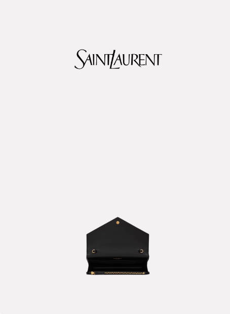 YSL/圣罗兰 女士黑色CASSANDRE ENVELOPE链条包