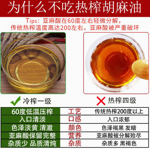 【支持存油】纯亚麻籽油冷榨一级胡麻油内蒙亚麻酸食用油5L囤货装