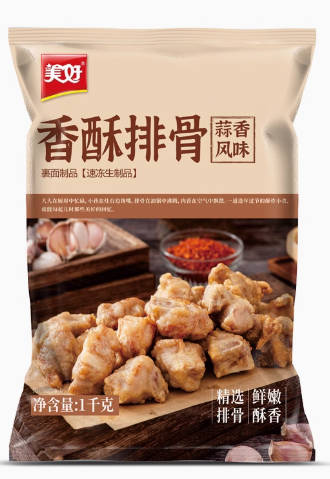 1000g10包整箱美好香酥排骨蒜香风味油炸蒜香骨小排骨半成品商用