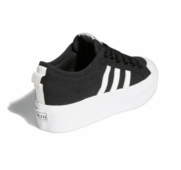 adidas originals Nizza Platform Platform 舒适 耐磨 防滑 低帮 板鞋 女款 白黑