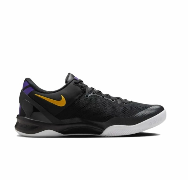 Nike Kobe 8 Protro "Lakers Away" 低帮 篮球鞋 男女同款 黑紫黄