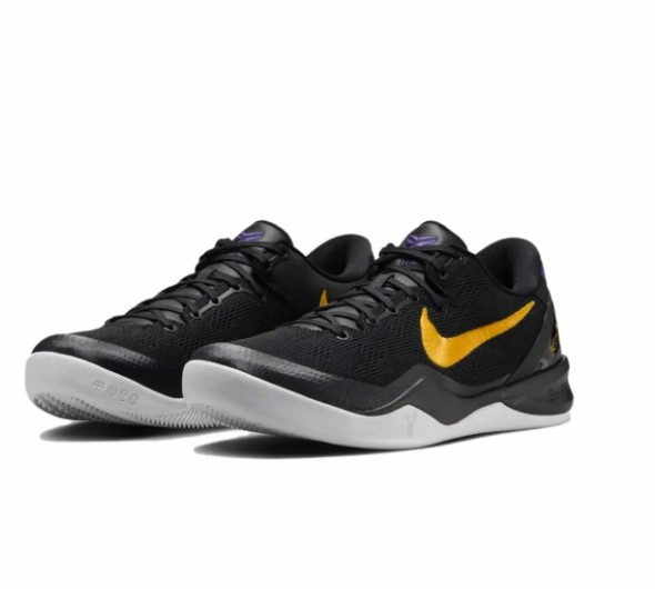 Nike Kobe 8 Protro "Lakers Away" 低帮 篮球鞋 男女同款 黑紫黄